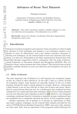 Advances of Scene Text Datasets
