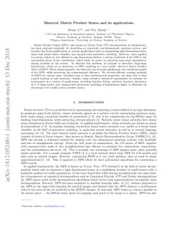 Shortcut Matrix Product States and its applications