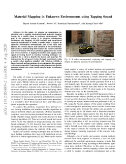 Material Mapping in Unknown Environments using Tapping Sound