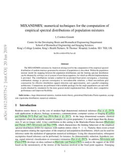 MIXANDMIX: numerical techniques for the computation of empirical
  spectral distributions of population mixtures