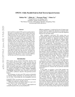 FPETS : Fully Parallel End-to-End Text-to-Speech System