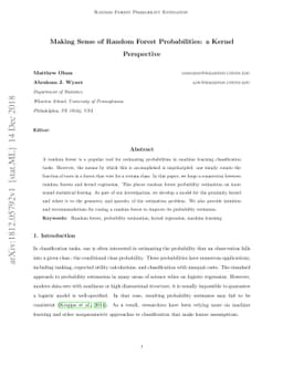 Making Sense of Random Forest Probabilities: a Kernel Perspective
