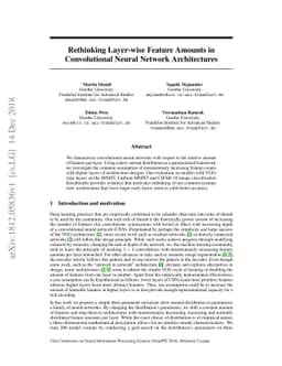 Rethinking Layer-wise Feature Amounts in Convolutional Neural Network
  Architectures