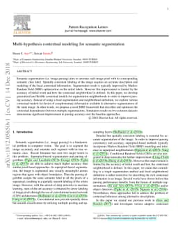 Multi-hypothesis contextual modeling for semantic segmentation