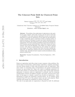 The Coherent Point Drift for Clustered Point Sets