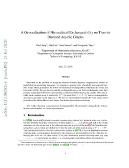 A Generalization of Hierarchical Exchangeability on Trees to Directed
  Acyclic Graphs