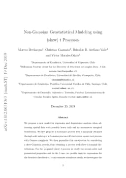 Non-Gaussian Geostatistical Modeling using (skew) t Processes