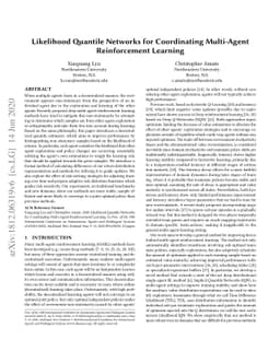 Likelihood Quantile Networks for Coordinating Multi-Agent Reinforcement
  Learning