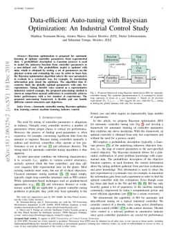 Data-efficient Auto-tuning with Bayesian Optimization: An Industrial
  Control Study