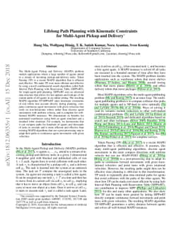 Lifelong Path Planning with Kinematic Constraints for Multi-Agent Pickup
  and Delivery