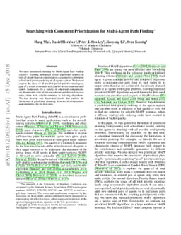Searching with Consistent Prioritization for Multi-Agent Path Finding