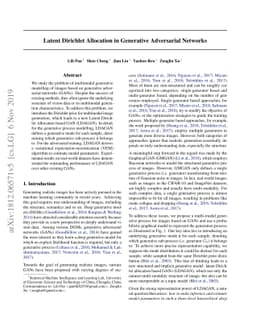 Latent Dirichlet Allocation in Generative Adversarial Networks