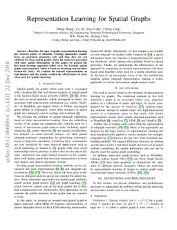 Representation Learning for Spatial Graphs