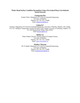 Winter Road Surface Condition Recognition Using A Pretrained Deep
  Convolutional Network