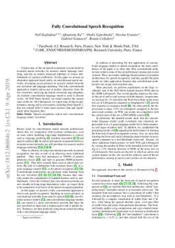 Fully Convolutional Speech Recognition