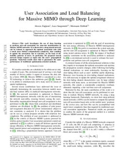 User Association and Load Balancing for Massive MIMO through Deep
  Learning