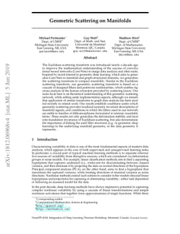 Geometric Scattering on Manifolds