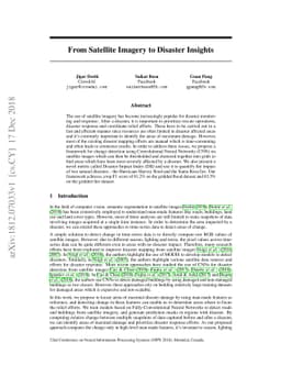From Satellite Imagery to Disaster Insights
