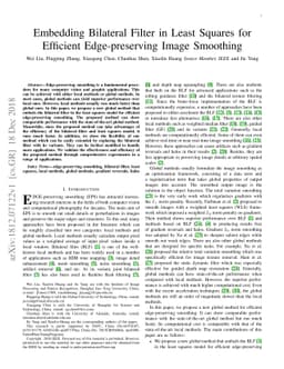 Embedding Bilateral Filter in Least Squares for Efficient
  Edge-preserving Image Smoothing