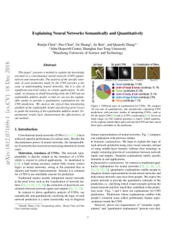 Explaining Neural Networks Semantically and Quantitatively