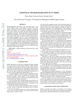 Audiovisual speaker diarization of TV series