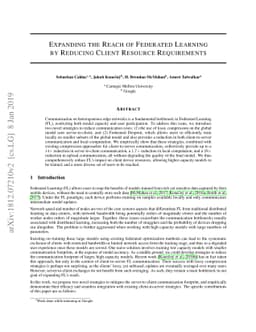 Expanding the Reach of Federated Learning by Reducing Client Resource
  Requirements