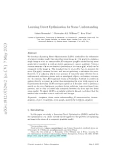 Learning Direct Optimization for Scene Understanding