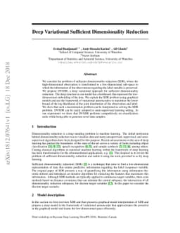 Deep Variational Sufficient Dimensionality Reduction