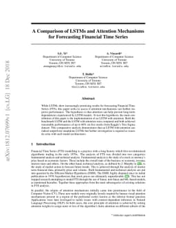 A Comparison of LSTMs and Attention Mechanisms for Forecasting Financial
  Time Series