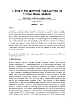 A Tour of Unsupervised Deep Learning for Medical Image Analysis