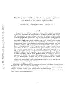 Breaking Reversibility Accelerates Langevin Dynamics for Global
  Non-Convex Optimization