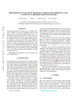 Discriminative analysis of the human cortex using spherical CNNs - a
  study on Alzheimer's disease diagnosis