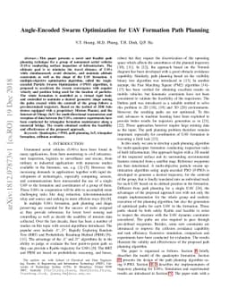 Angle-Encoded Swarm Optimization for UAV Formation Path Planning