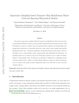 Importance Sampling-based Transport Map Hamiltonian Monte Carlo for
  Bayesian Hierarchical Models