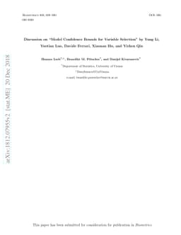 Discussion on "Model Confidence Bounds for Variable Selection" by Yang
  Li, Yuetian Luo, Davide Ferrari, Xiaonan Hu, and Yichen Qin