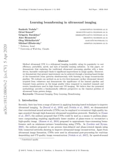 Learning beamforming in ultrasound imaging