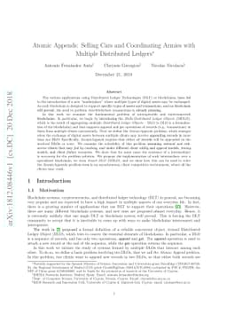 Atomic Appends: Selling Cars and Coordinating Armies with Multiple
  Distributed Ledgers