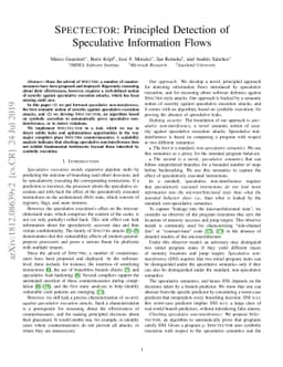 SPECTECTOR: Principled Detection of Speculative Information Flows