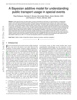 A Bayesian Additive Model for Understanding Public Transport Usage in
  Special Events
