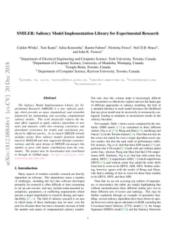 SMILER: Saliency Model Implementation Library for Experimental Research