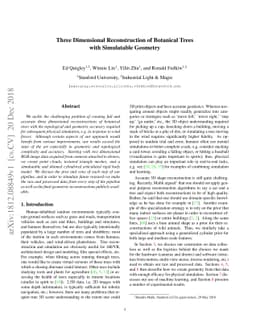 Three Dimensional Reconstruction of Botanical Trees with Simulatable
  Geometry