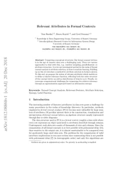 Relevant Attributes in Formal Contexts