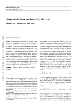 Cluster validity index based on Jeffrey divergence