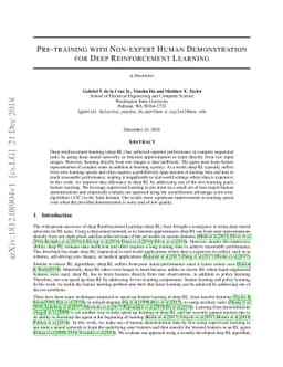 Pre-training with Non-expert Human Demonstration for Deep Reinforcement
  Learning