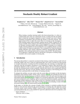 Stochastic Doubly Robust Gradient
