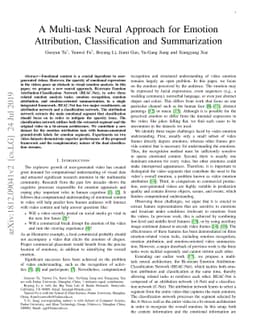 A Multi-task Neural Approach for Emotion Attribution, Classification and
  Summarization