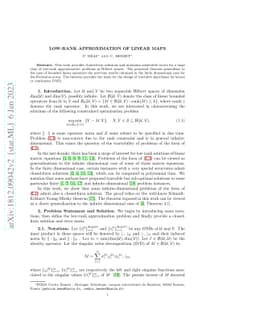 Low-rank Approximation of Linear Maps