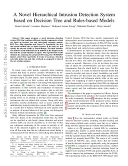 A Novel Hierarchical Intrusion Detection System based on Decision Tree
  and Rules-based Models
