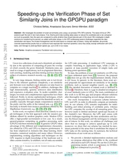 Speeding-up the Verification Phase of Set Similarity Joins in the GPGPU
  paradigm