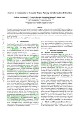 Sources of Complexity in Semantic Frame Parsing for Information
  Extraction